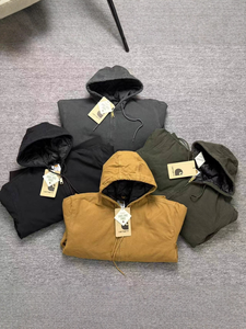 SHAFIQ SPORTS 2026 Blousons en cuir streetwear chic, mode coréenne, zippés, unis, amples, oversize, à capuche, pour homme, hiver - Product Image 3