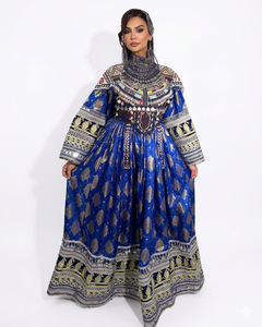 Robes de mariée afghanes modernes avec appliques en dentelle brodées à la main, manches longues, combinaison de couleurs, dupatta coloré, robe afghane Kuchi - Product Image 1