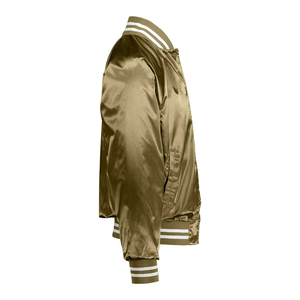 Chaqueta Bomber de Satén para Hombre, Cuello Alto Delgado, de Alta Calidad, Transpirable, Resistente al Viento, Cálida para Invierno - Product Image 5