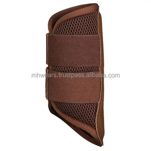 Botas para Caballos MH, Protector de Patas de Cuero PU y Malla de Color Sólido para el Cuidado del Caballo - Product Image 4