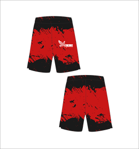 Ferocious Clothing Men's Red <b>Black</b> Printed <b>Board</b> Shorts Mid Waist Elastic Quick Dry Casual Swimwear Short Shorts - Product Image 1