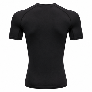 เสื้อรัดกล้ามเนื้อแขนสั้นสำหรับผู้ชาย ยี่ห้อ Free Fight Industry สีดำ แห้งเร็ว - Product Image 2