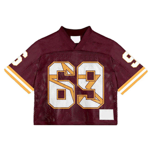 Custom-Made High-Quality 100% Polyester Mesh Sublimated Retro Oversized Loose-Fitting New Style Men's American Football Jerseys - Product Image 1