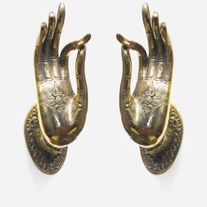 Designer Brass Wall <b>Hooks</b> Decorative Utility Hanger For <b>Kitchen</b> Bathroom Bedroom Hallway Entryway Storage Enhancement Solutions - Product Image 1