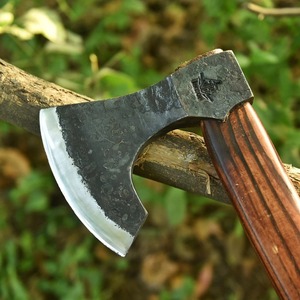 Hacha Vikinga Hecha a Mano, Hacha con Mango de Madera de Palisandro, Acero 52100, para Bushcraft y Camping - Product Image 3
