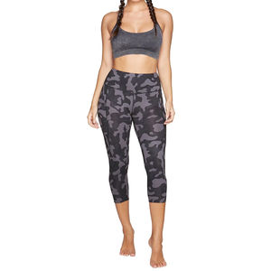 Meilleur Prix Leggings Capri Femme Personnalisés Imprimés Écologiques Taille Moyenne Séchage Rapide Tissu Polaire Respirant OEM - Product Image 4