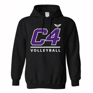 Sudadera con capucha corta para mujer con estampado de voleibol C4, con cordón en el bajo, estilo casual urbano, top con capucha. - Product Image 6