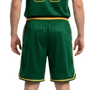 Conjunto de camiseta y pantalones cortos de baloncesto para hombre, con ribete en contraste, sin mangas, cuello en V, que absorbe la humedad, transpirable, uniforme con nombre y número personalizados - Product Image 6