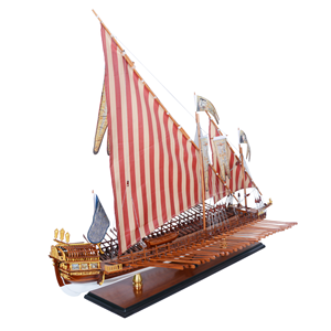 Maqueta de Barco Español La Real Galley, Hecha a Mano, Ecológica, Pintada en Madera, Modelo de Buque de Guerra Vintage, Decoración para el Hogar, 90Lx37Wx68H Cm - Product Image 4