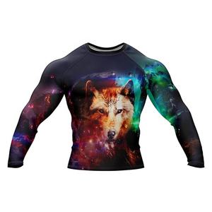 Rashguards de Jiu Jitsu sublimés, concevez votre propre logo personnalisé, manches courtes, MMA, BJJ, Muay Thai, équipement de combat, chemise de compression - Product Image 1