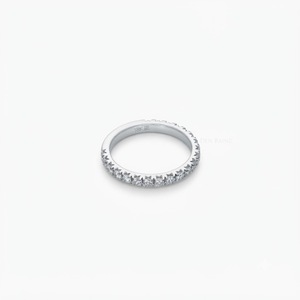 Round Cut Lab Grown Diamond Half Eternity <b>Ring</b> 10K 14K 18K Solid Gold IGI Certified Anniversary <b>Ring</b> Elegant Engagement Jewelry - Product Image 1