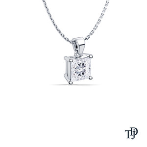 Pendentif pour femme en or 14 carats avec diamant solitaire de laboratoire à quatre griffes et attache en V, vente en gros OEM, fabricant et détaillant - Product Image 4