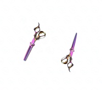6 "ciseaux de coiffure roses professionnels épée conception ciseaux de coiffeur pour des coupes de cheveux précises