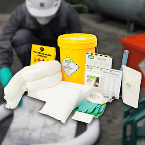 Kit anti-déversement d'hydrocarbures portable 30L avec seau, kit de réponse aux déversements pour le contrôle des déversements d'huile, de carburant, de diesel, usage industriel, fuites d'hydrocarbures, usine, atelier - Product Image 1