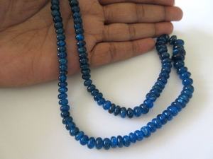 Cuentas Redondas Lisas de Apatita Azul Neón, Hilo de Apatita para Hacer Joyas y Manualidades - Product Image 6