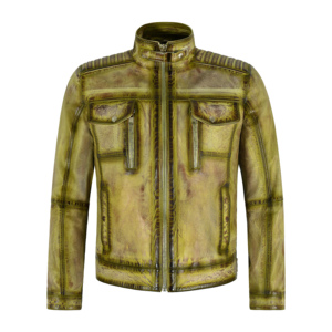 Chaqueta de Motociclista Personalizada para Hombre, de Cuero Napa de Oveja Genuino, Estilo Vintage Encerado, Chaqueta de Cuero para Motociclista con Aspecto Desgastado, Marca Privada, Venta al Por Mayor - Product Image 1