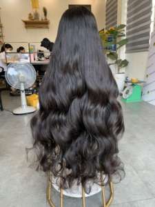 Extensiones de Cabello Humano Vietnamita Remy Ondulado Largo Personalizado, Mechones de Una Sola Tira, 100% Virgen, Sin Enredos, Sin Caída, Para Tejer - Product Image 2