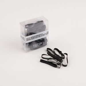 Élastiques à cheveux TIETYP, bandeaux en caoutchouc élastique, couleur unie, minimaliste, moderne, usage quotidien, pour femmes, emballage en carton, fabriqué en Corée - Product Image 1