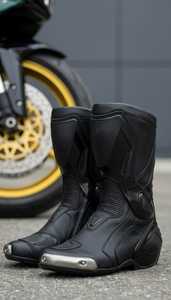 Men Full Leather Motorcycle Racing Suit <b>One</b> Piece <b>Black</b> Windproof Riding Gear for Road Racing Adults <b>All</b> Seasons - Product Image 3