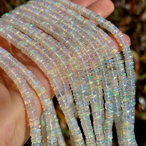 Flashy Ethiopian <b>Opal</b> Faceted Heishi Tyre Beads 4-6mm Welo Fire <b>Opal</b> Wheel Cut Gemstone Beads 16 Inch Strand For Jewelry Making - Product Image 5