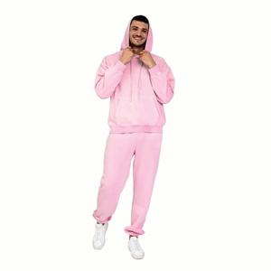 Conjuntos deportivos de dos piezas con logotipo personalizado para hombre, sudaderas a juego para etiquetas de ropa urbana estadounidense, bajo MOQ, precio de fábrica de marca privada - Product Image 2