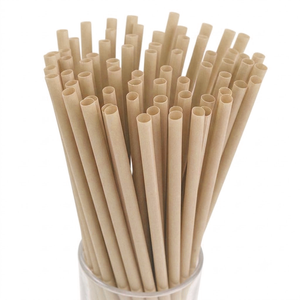 Pajitas desechables de trigo, pajitas ecológicas para beber, envueltas individualmente, biodegradables, a base de plantas, para tiendas de té - Product Image 3