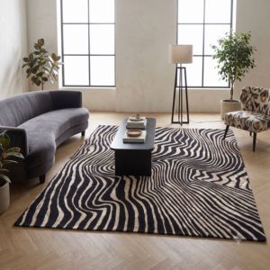 Z&H HOME Modern Handmade Hand Tufted Wool Silk <b>Leopard</b> Animal <b>Print</b> Eco-Friendly Non-Slip Medium Pile Area <b>Rug</b> for Home Decor - Product Image 2