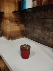 Handmade Silk Screen Printed Glass <b>Candle</b> <b>Stands</b> - Product Image 2