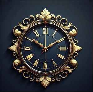 Reloj de Pared Decorativo de Metal Dorado con Números Romanos Vintage de Lujo para Decoración del Hogar - Product Image 5