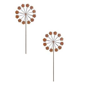 Bâton de jardin en métal, acier galvanisé, décoration florale de jardin, ensemble de 2 piquets d'extérieur - Product Image 1