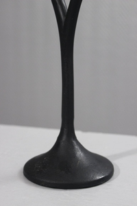 Modern Dual Arm Metal Candle Holder Black Minimalist Decorative Candle Stand for Home & <b>Table</b> Decor - Product Image 3