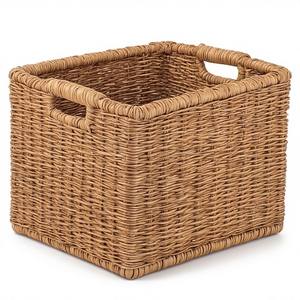 Panier en jonc de mer tressé à la main de grande capacité, conçu pour organiser les couvertures, les serviettes, les jouets et les articles ménagers essentiels - Product Image 6