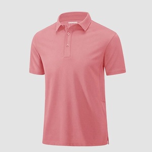 Polo à manches courtes pour homme, couleur unie, séchage rapide, tricoté, coupe décontractée, boutons, 100% polyester, noir/blanc - Product Image 3