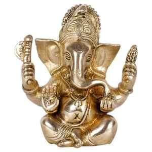 Estatua Grande de Latón del Señor |   Dios hindú de la suerte, decoración para el templo del hogar - Product Image 4