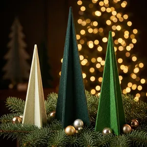 Ensemble d'arbres de Noël modernes écologiques et imperméables, grands arbres, décorations de table intérieures, base en résine durable, vert turquoise - Product Image 5