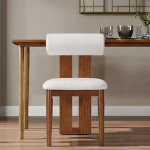 Silla de comedor lateral para respaldo y asiento de tapicería de estilo moderno Silla de comedor de restaurante y hotel con marco de madera maciza - Product Image 1