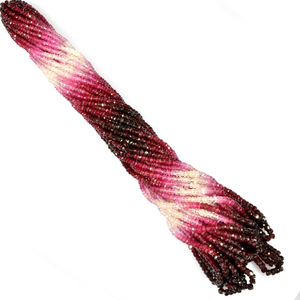 Cuentas Rondelle facetadas de rubí precioso natural de 3MM para la fabricación de joyas - Product Image 1