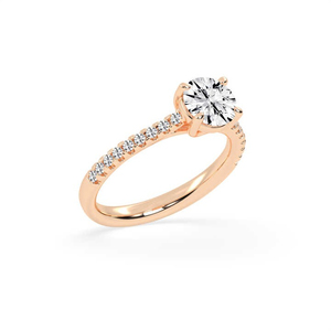 Anillo de oro rosa elegante Star Dust de alta demanda con diamantes cultivados en laboratorio, joyería de lujo sostenible para cada ocasión, boda - Product Image 2