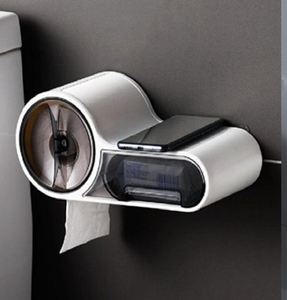 Distributeur asymétrique créatif avec compartiment dédié pour lingettes humides et boîtier de rouleau arrondi. Disponible à prix de gros.. - Product Image 1