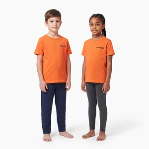 T-shirt en jersey de coton épais personnalisé pour enfants, col rond, manches courtes, coupe classique, respirant, unisexe, haut décontracté - Product Image 1