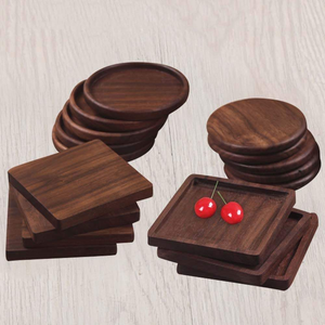Wholesale Custom Factory OEM European Modern Design Eco-Friendly <b>Cork</b> Bamboo Walnut Beech <b>Coasters</b> - Product Image 2