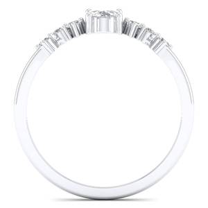 Anillos de Plata de Ley 925 con Moissanita REYES a Precio de Mayoreo para Mujer, Chapados en Oro Blanco de 14K y 18K, Regalo de Boda, Joyería Fina - Product Image 4