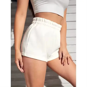 Shorts en coton légers pour femmes, de qualité supérieure, respirants, séchage rapide, taille élastique, style sportif, couleurs personnalisées, haute couture, été. - Product Image 4