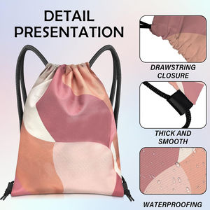 Outdoor <b>Backpack</b> Waterproof Drawstring Bag Solid Color Casual Camping Lightweight Drawstring Bags - Product Image 3