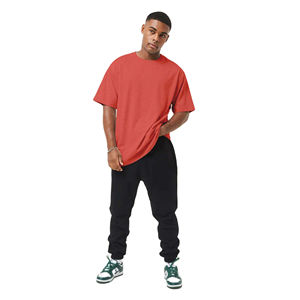 Camiseta Oversize de Manga Corta para Hombre, 100% Algodón de Alto Gramaje, Tejido de Alta Calidad, Transpirable, Ecológica, Cuello Redondo, Color Liso, Larga - Product Image 1