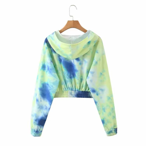 Solid Trader Premium Quality Long Sleeve Loose Casual Street Wear Eye Catching Swirl Print Top Women <b>Tie</b> <b>Dye</b> <b>Hoodie</b> - Product Image 2