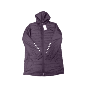 Hooded Puffer <b>Jacket</b> <b>Men</b> Winter Casual <b>Long</b> Sleeve Zipper Front Windproof Solid Color Polyester Wadding Thick Coat - Product Image 3
