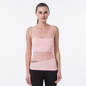 เสื้อกล้ามทรงสปอร์ตคอกว้างแต่งผ้าตาข่ายสีดำล้วนสำหรับผู้หญิง รุ่นทันสมัยปี 2026 ระบายอากาศได้ดี ผลิตจากผ้าถักผสมสแปนเด็กซ์และโพลีเอสเตอร์ เหมาะสำหรับออกกำลังกาย - Product Image 2