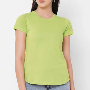 Camisetas de Mujer Nuevas a la Moda, las Más Populares, Ecológicas, 100% Algodón, Transpirables, de Secado Rápido, Casuales, de Manga Corta, de Color Sólido - Product Image 1