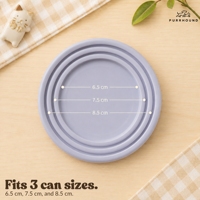Couvre-boîte en silicone Kuma pour nourriture pour chiens et chats, taille universelle, convient à 3 boîtes de taille standard, couvercle pour boîte